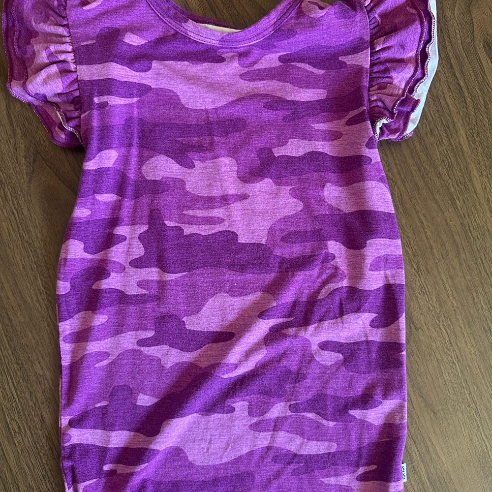 Little Sleepies Purple Camo Kids Blouse